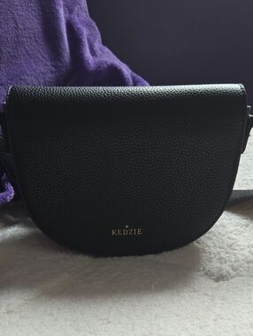 Kedzie Black Pebbled Leather Crossbody Bag
